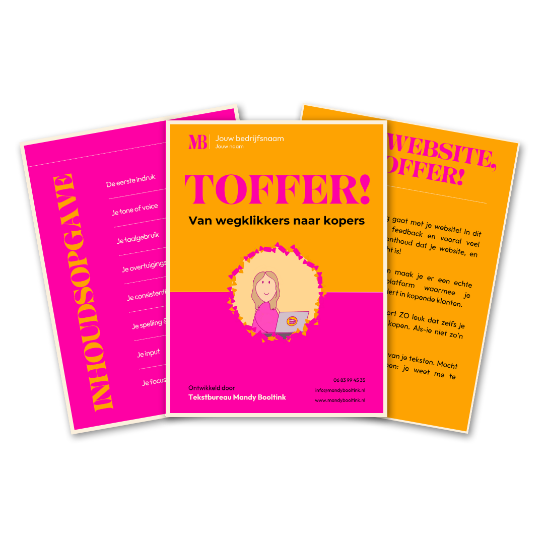 Blog verbeterpunten websitescan TOFFER